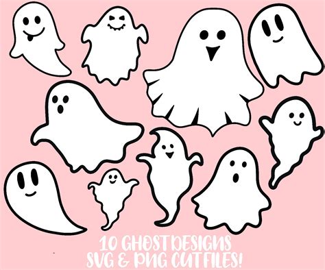 Ghost Svg Bundle Ghost SVG Cute Ghost Svg Ghost Silhouette - Etsy