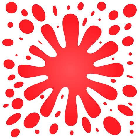 Big red splash with lots of small splashes on a white background. Vector illustration 17654703 ...