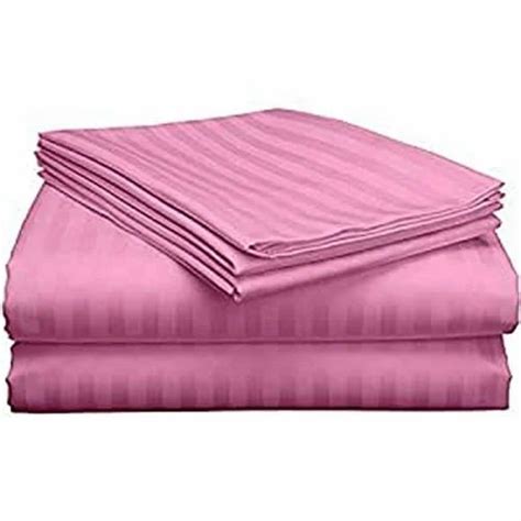 Pink Cotton Satin Stripe bedsheets, Check/stripes at Rs 200/meter in Panipat