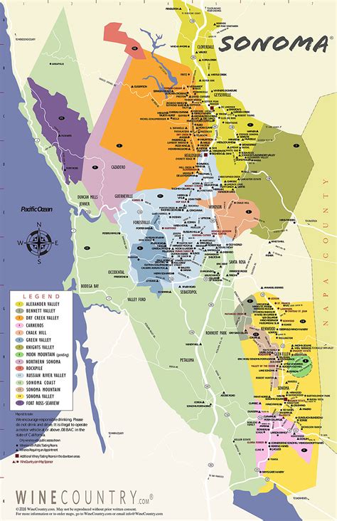 Sonoma County Wine Country Maps | Sonoma