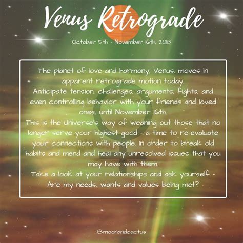 Venus Retrograde | Venus retrograde, Retrograde motion, Instagram photo