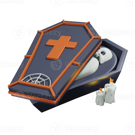 Coffin. Halloween Icon 3D 32047938 PNG