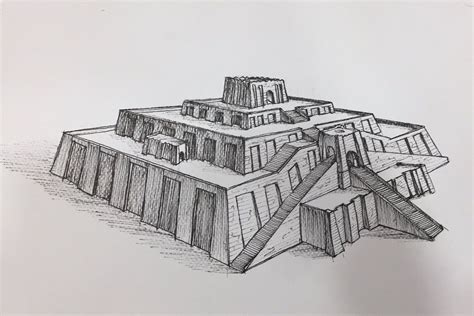 Ziggurat - Akkadian civil | Schizzi d'architettura, Cose strane, Schizzi