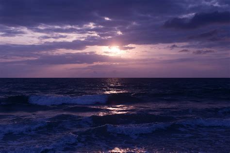 Photo of Blue Ocean and Dark Clouds during Sunset · Free Stock Photo