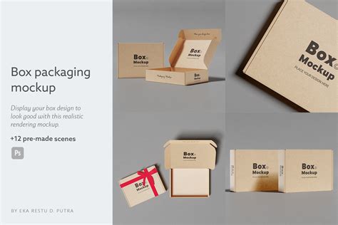 Box Mockup or Mailing Box Mockup | Mockups ~ Creative Market