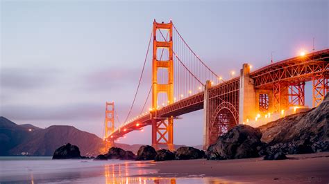 Golden Gate Bridge, Bridge, Lights, San Francisco, Landscape, Scenery 4k, HD Wallpaper | Rare ...