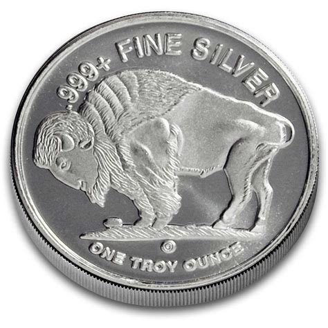 One Troy Ounce 999 fine Silver Buffalo Silver Rounds 1 oz