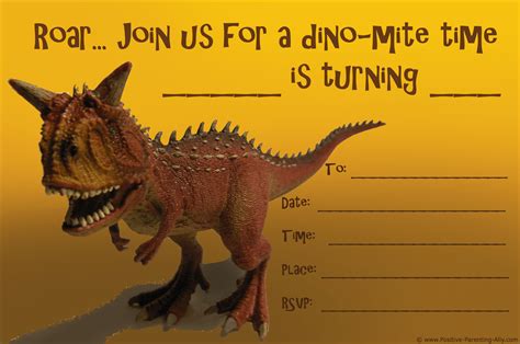 Printable Dinosaur Birthday Invitations