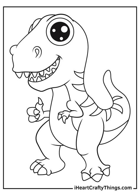 Cute Dinosaur Coloring Pages