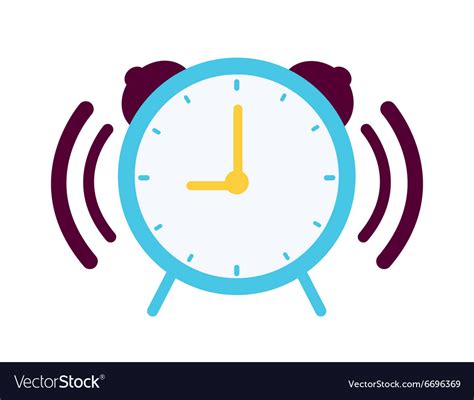 Clock with alarm sound Royalty Free Vector Image