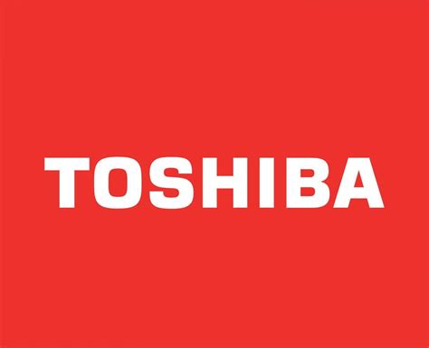 Toshiba Logo Brand Computer Symbol White Design French Laptop Vector Illustration With Red ...