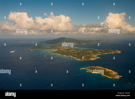 Virgin Islands, Aerial view of Virgin Gorda Stock Photo - Alamy