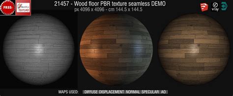 Wood floor PBR texture seamless 21457