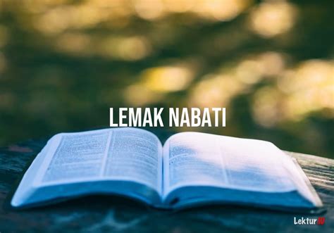 Arti Lemak Nabati di Kamus Besar Bahasa Indonesia (KBBI)