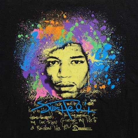 Rare Vintage Jimi Hendrix Paint Splatter Portrait 200… - Gem