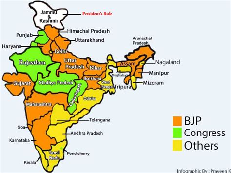 Infographic: States ruled by BJP in 2019 - Oneindia News