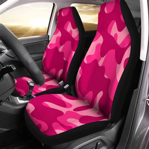 Pink Camo Bucket Seat Covers For Dogs - Velcromag