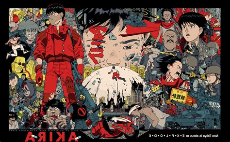 Sfondi : Giappone, illustrazione, anime, collage, manifesto, Akira ...