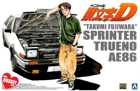 1:24 Toyota Sprinter Trueno AE86 (Initial D) "Takumi Fujiwara" Model Kit | AOS-003206/05960 ...