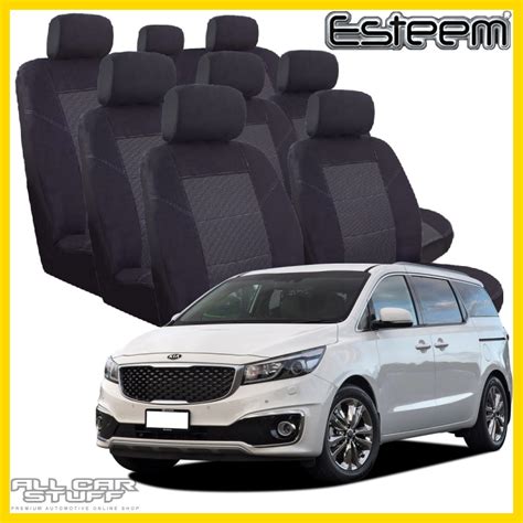 Kia Carnival Seat Covers (YP)- Esteem Grey Fabric - All Car Stuff