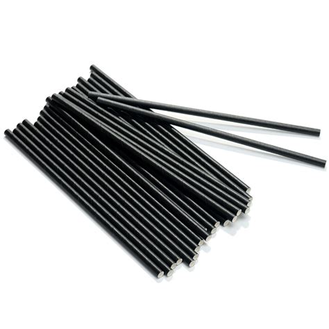 4,800 Bulk Black Paper Straws Unwrapped - Sustainable Sippers