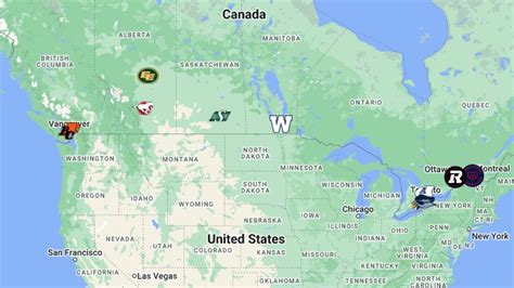 CFL Teams Map with Logos | CFL Teams Location - FTS DLS KITS