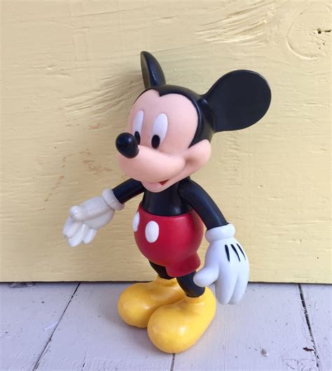 Vintage Mickey Mouse Figurine, Pose-able Mickey Mouse Figurine, Large ...