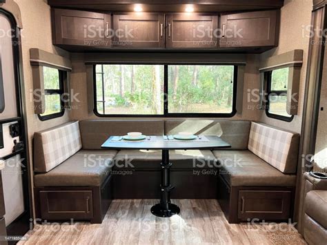 Interior Of A Fifth Wheel Travel Trailer Stock Photo - Download Image Now - Motor Home, Indoors ...