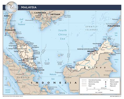 Maps of Malaysia | Detailed map of Malaysia in English | Tourist map of Malaysia | Road map of ...