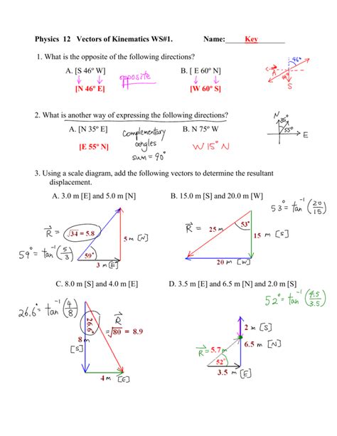 Vector Worksheet Physics Answers – Zip Worksheet