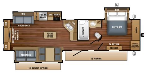 Travel Trailers With Rear Living Floor Plans - Image to u