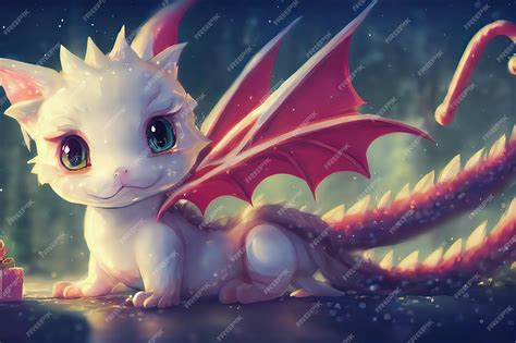 Premium Photo | A kawaii baby dragon cute bright and colorful 3d render animation adorable ...