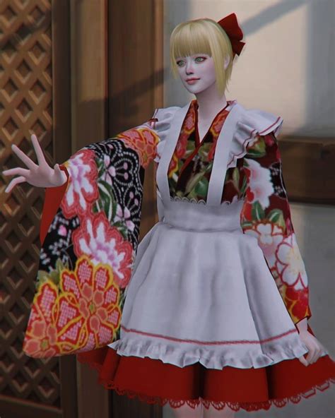 Japanese Kimono Maid Dress at SHENDORI SIMS » Sims 4 Updates