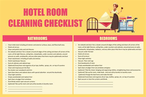 9 Best Images of Hotel Housekeeping Checklist Printable - Housekeeping Cleaning Checklist ...