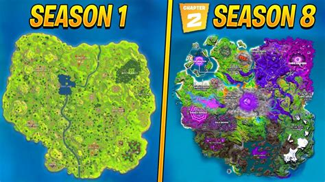 100disparition Fortnite Map Evolution Season 1 To 8 | Hot Sex Picture