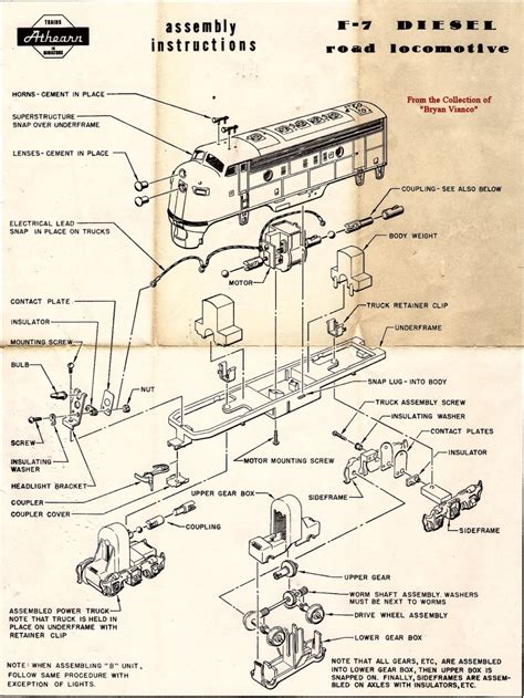 Athearn Parts Diagrams Locomotive