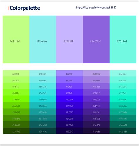 2 Latest Color Schemes with Reef And Aquamarine Color tone combinations ...