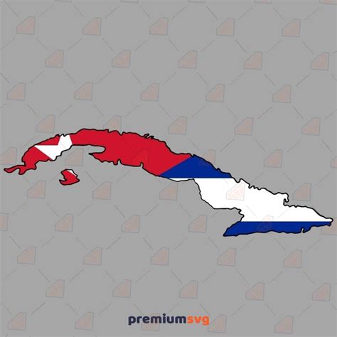 Cuba Flag Map SVG & Transparent PNG Vector File | PremiumSVG