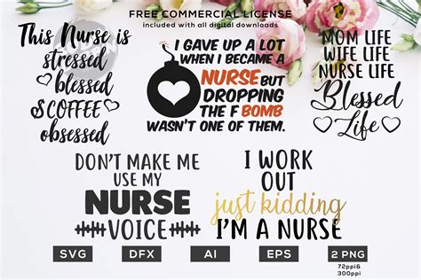 Nurse Life Bundle - Funny Nurse Quotes SVG Files