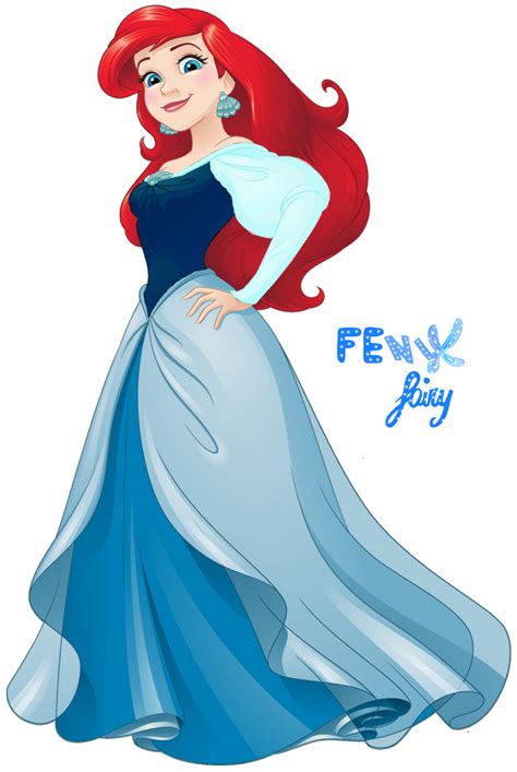 Ariel Blue Dress New by fenixfairy on DeviantArt