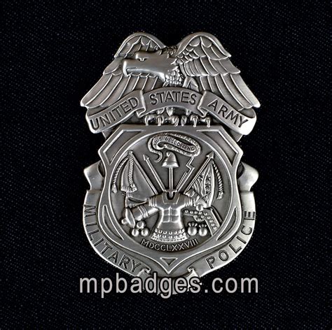 ARMY MILITARY POLICE BADGE -SILVER OX | MP Badges