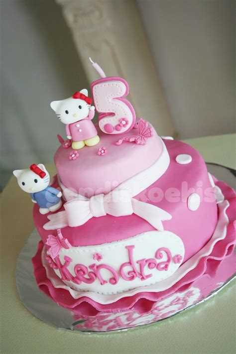 GENDISKOEKIS: Hello Kitty Birthday Cake