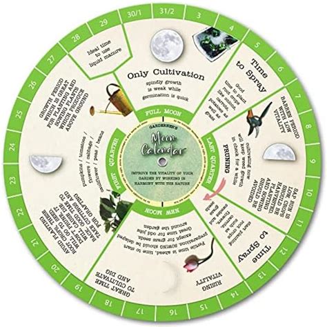 Gardening Moon Calendar, Perpetual Lunar Cycle Calendar for Gardeners, Farmers Almanac, Easily ...