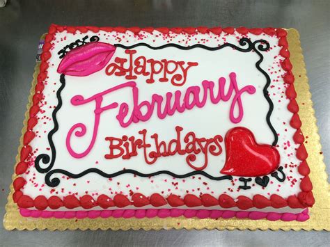 Happy February Birthday Cake