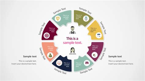 Flat 8 Step Circular Diagram Template & Google Slides