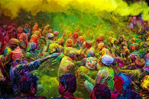 Pictures of Holi, the Festival of Colors, in Vrindavan