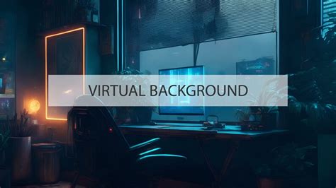 Virtual Backgrounds Cyberpunk Office Room Background Backdrop - Etsy