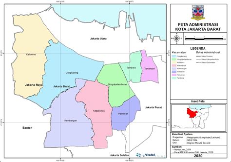 Peta Administrasi Kota Jakarta Barat, Provinsi DKI Jakarta ~ NeededThing