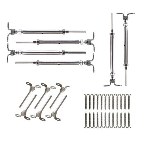 Buy 6 Packs T316 Stainless Steel Cable Railing Kits Fit 1/8" Stainless ...