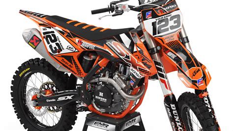 Custom dirt bike Graphics kit ktm FACTORY ENERGY CA33C orange | custom-graphics-mx